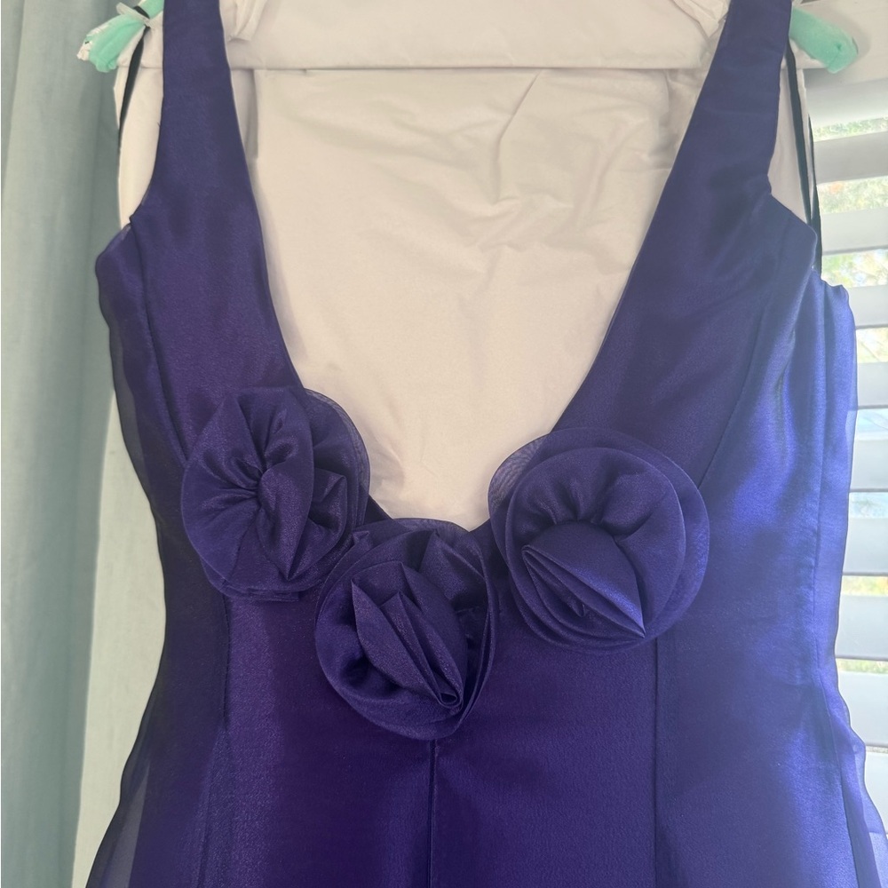Vintage Purple Sleeveless Mini Dress